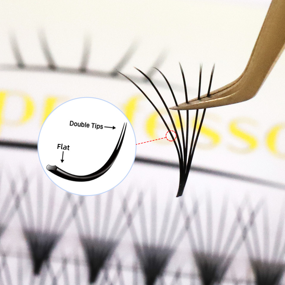 Eyelash Extension Korean - Płaski wachlarz do rzęs 3D 4D