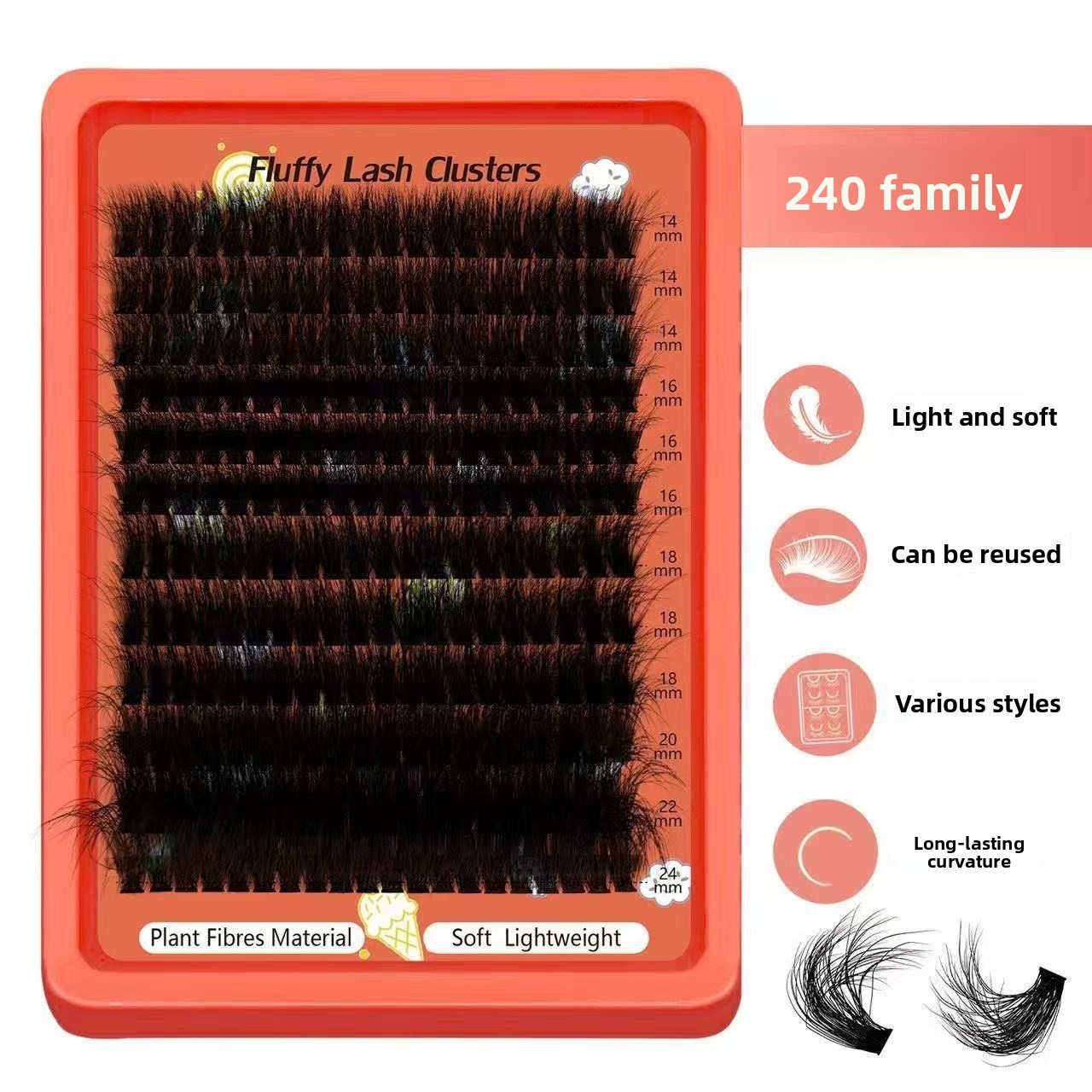 Rzęsy w kępkach 80D-100D, mięk – Eyelash Extension Home Service recenzja i cena